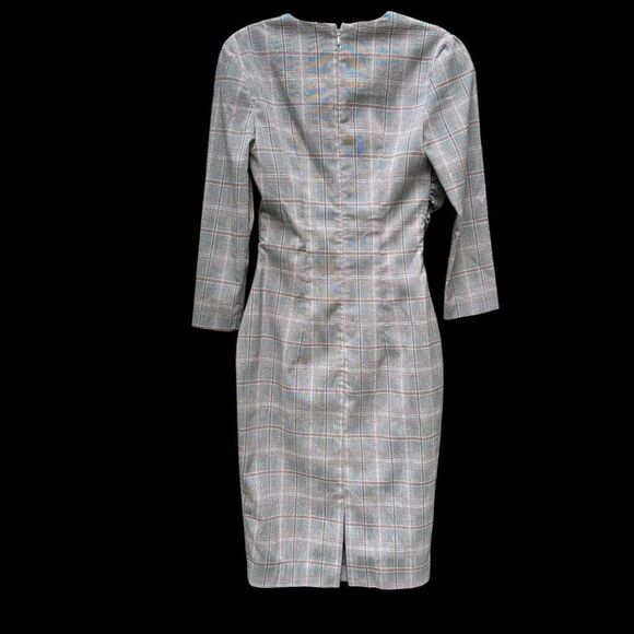 Alexia Admor Olive Plaid Sheath Dress Size XS - Picture 6 of 7